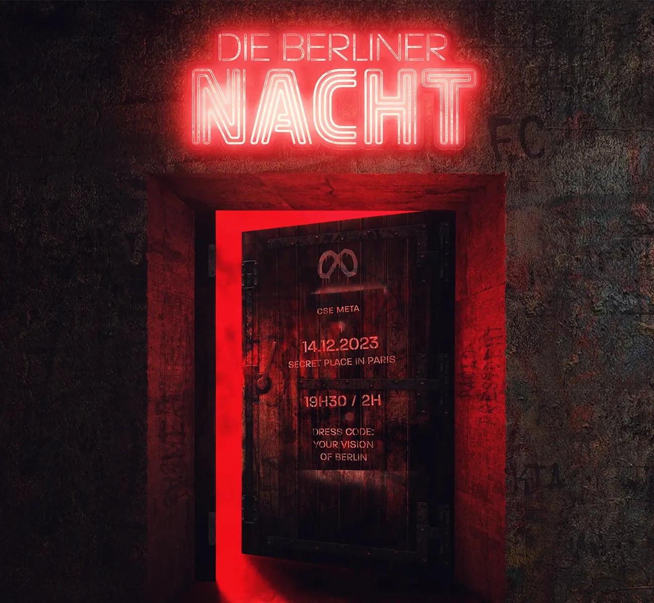 Visuel graphiste événementiel die berliner nacht vignette portfolio